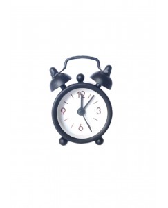 Mini alarm clock black